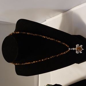 Tiger eye necklace with tiger eye pendent